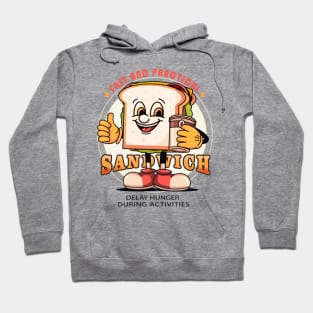 Sandwich, the cartoon sandwich mascot holding a coffee cup Hoodie